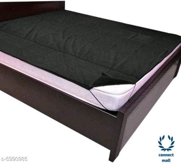 Beautiful Double Bed Mattress Protector - LXB: 75inX72in, Black